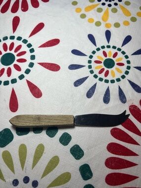 VTG Mid-Century Modern Stainless Steel Cheese Knife with Wood Handle